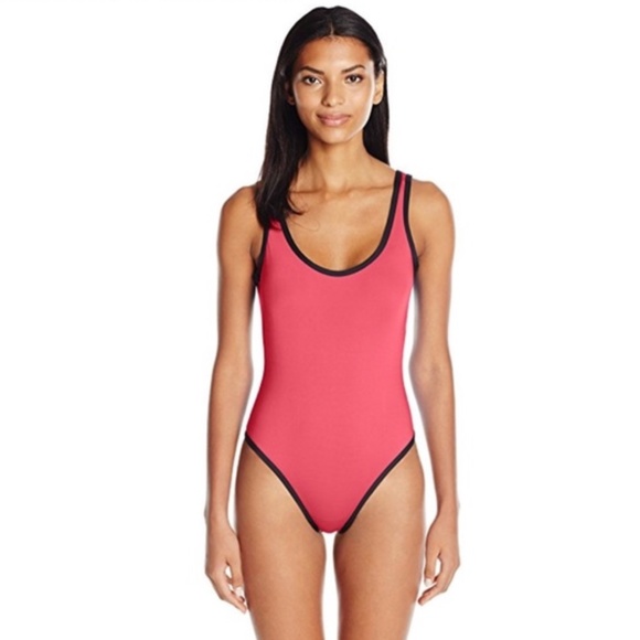 Kenneth Cole Reaction Other - Kenneth Cole Reaction Hot Pink High Leg One Piece Swimsuit M